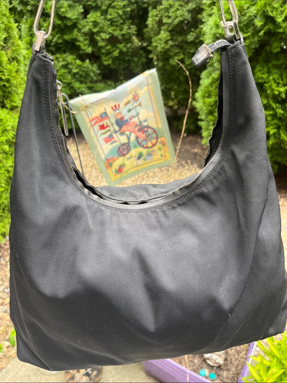 Classic Black Gucci Hobo Shoulder Bag 001-1955-3444 Good Condition